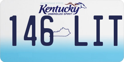 KY license plate 146LIT