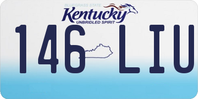 KY license plate 146LIU