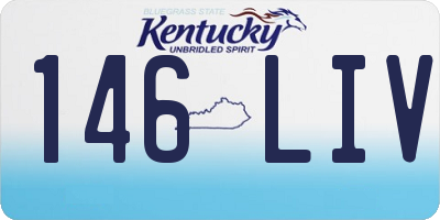 KY license plate 146LIV