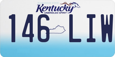 KY license plate 146LIW