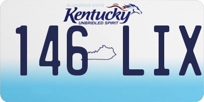 KY license plate 146LIX