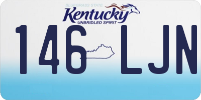 KY license plate 146LJN