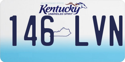 KY license plate 146LVN