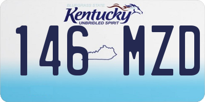 KY license plate 146MZD