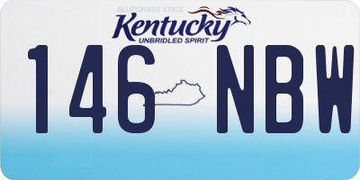 KY license plate 146NBW