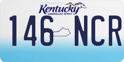 KY license plate 146NCR