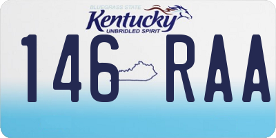 KY license plate 146RAA