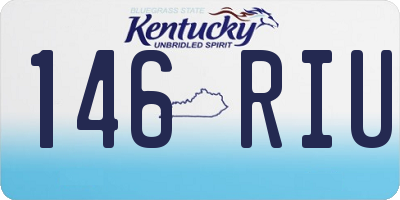 KY license plate 146RIU