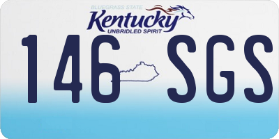 KY license plate 146SGS