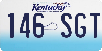 KY license plate 146SGT