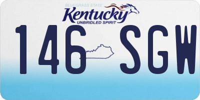 KY license plate 146SGW