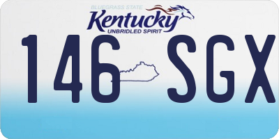 KY license plate 146SGX