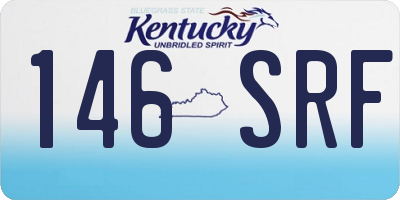 KY license plate 146SRF