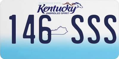 KY license plate 146SSS