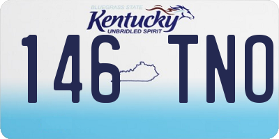 KY license plate 146TNO