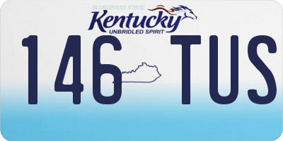 KY license plate 146TUS