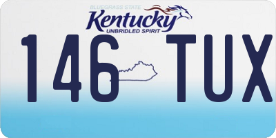 KY license plate 146TUX