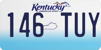 KY license plate 146TUY