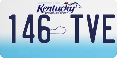 KY license plate 146TVE