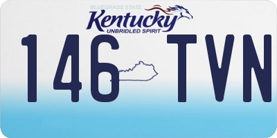 KY license plate 146TVN
