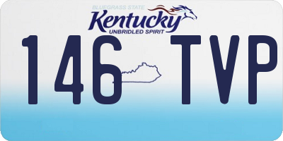 KY license plate 146TVP