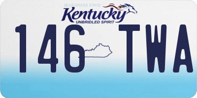 KY license plate 146TWA