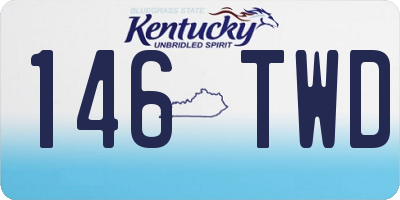 KY license plate 146TWD
