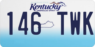 KY license plate 146TWK