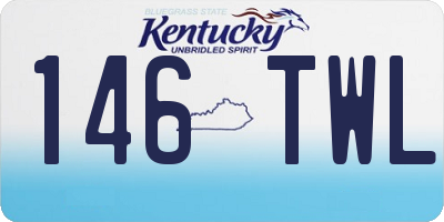 KY license plate 146TWL