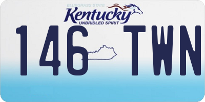 KY license plate 146TWN