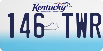 KY license plate 146TWR