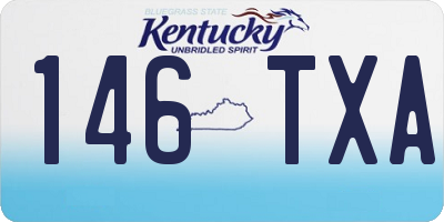 KY license plate 146TXA