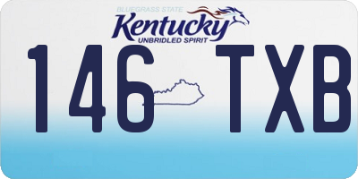 KY license plate 146TXB