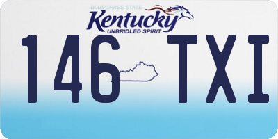 KY license plate 146TXI
