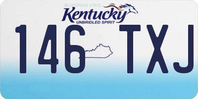 KY license plate 146TXJ