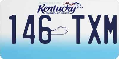 KY license plate 146TXM