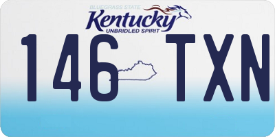 KY license plate 146TXN