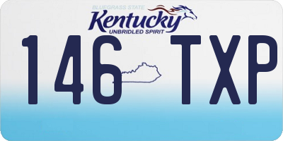 KY license plate 146TXP