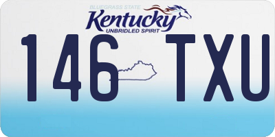 KY license plate 146TXU