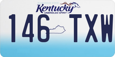 KY license plate 146TXW