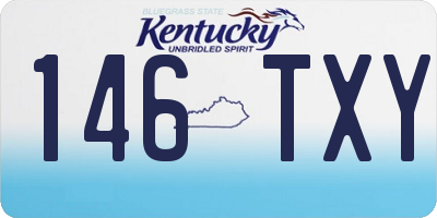 KY license plate 146TXY