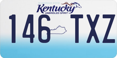 KY license plate 146TXZ