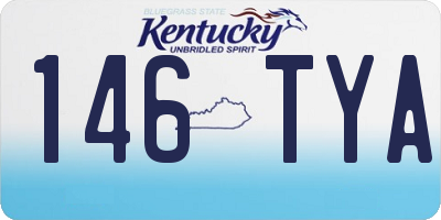 KY license plate 146TYA