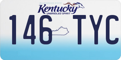 KY license plate 146TYC