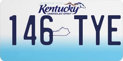 KY license plate 146TYE