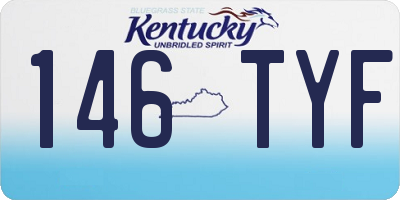 KY license plate 146TYF