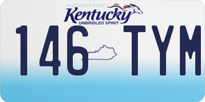 KY license plate 146TYM
