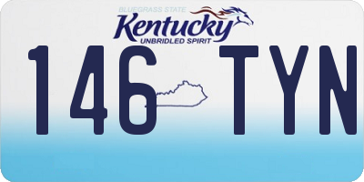 KY license plate 146TYN