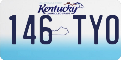 KY license plate 146TYO
