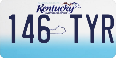 KY license plate 146TYR